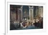 Consecration of the Emperor Napoleon and the Coronation of the Empress Josephine by Pope Pius VII-Jacques-Louis David-Framed Art Print