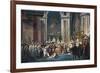 Consecration of the Emperor Napoleon and the Coronation of the Empress Josephine by Pope Pius VII-Jacques-Louis David-Framed Art Print