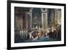 Consecration of the Emperor Napoleon and the Coronation of the Empress Josephine by Pope Pius VII-Jacques-Louis David-Framed Art Print