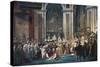 Consecration of the Emperor Napoleon and the Coronation of the Empress Josephine by Pope Pius VII-Jacques-Louis David-Stretched Canvas