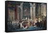 Consecration of the Emperor Napoleon and the Coronation of the Empress Josephine by Pope Pius VII-Jacques-Louis David-Framed Stretched Canvas