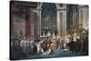 Consecration of the Emperor Napoleon and the Coronation of the Empress Josephine by Pope Pius VII-Jacques-Louis David-Stretched Canvas