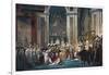Consecration of the Emperor Napoleon and the Coronation of the Empress Josephine by Pope Pius VII-Jacques-Louis David-Framed Art Print
