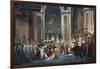 Consecration of the Emperor Napoleon and the Coronation of the Empress Josephine by Pope Pius VII-Jacques-Louis David-Framed Art Print