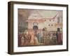 Consecration of the New Church of St. Egidio by Pope Martin V, September 1420, 1430S-Bicci di Lorenzo-Framed Giclee Print