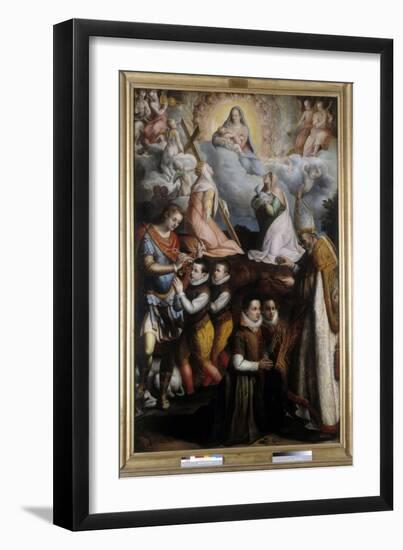 Consecration to the Virgin, 1599 (Oil on Canvas)-Lavinia Fontana-Framed Giclee Print