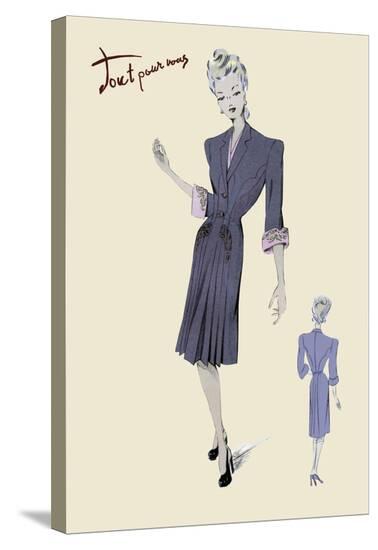 Conservative Suit Dress, 1947--Stretched Canvas