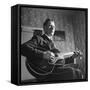 Considered Father of Country Western Music, AP Carter, Singing and Playing Guitar-Eric Schaal-Framed Stretched Canvas