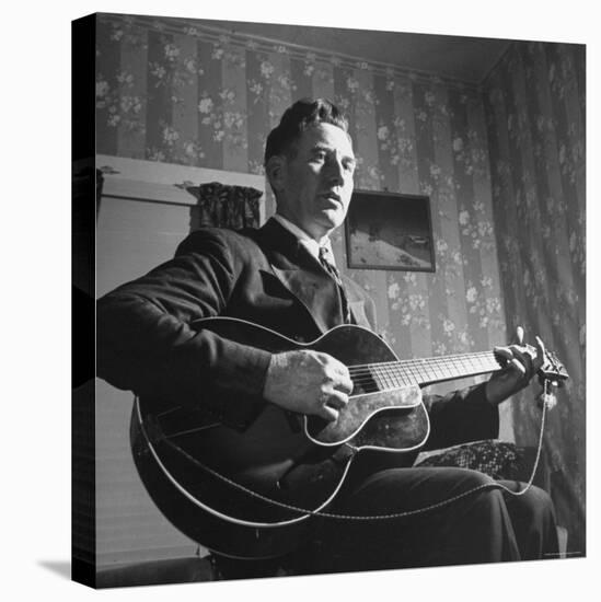 Considered Father of Country Western Music, AP Carter, Singing and Playing Guitar-Eric Schaal-Stretched Canvas