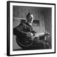 Considered Father of Country Western Music, AP Carter, Singing and Playing Guitar-Eric Schaal-Framed Premium Photographic Print