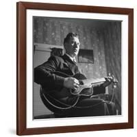 Considered Father of Country Western Music, AP Carter, Singing and Playing Guitar-Eric Schaal-Framed Premium Photographic Print