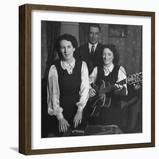 Considered the Father of Country Western Music A. P. Carter Singing with Wife Sara-Eric Schaal-Framed Premium Photographic Print