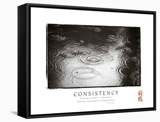 Consistency - Raindrops-Unknown Unknown-Framed Stretched Canvas