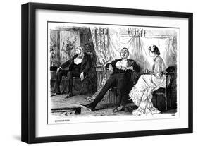 Consolation, 1880-George Du Maurier-Framed Giclee Print