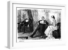 Consolation, 1880-George Du Maurier-Framed Giclee Print