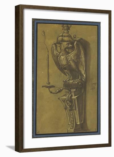 Console supportant un candélabre-Jacopo Ligozzi-Framed Giclee Print