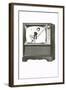 Console Television Set with Majorette-null-Framed Art Print