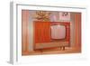 Console TV, Retro-null-Framed Art Print