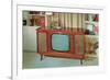 Console TV, Retro-null-Framed Premium Giclee Print