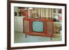 Console TV, Retro-null-Framed Premium Giclee Print