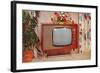 Console TV, Retro-null-Framed Art Print