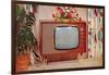 Console TV, Retro-null-Framed Art Print