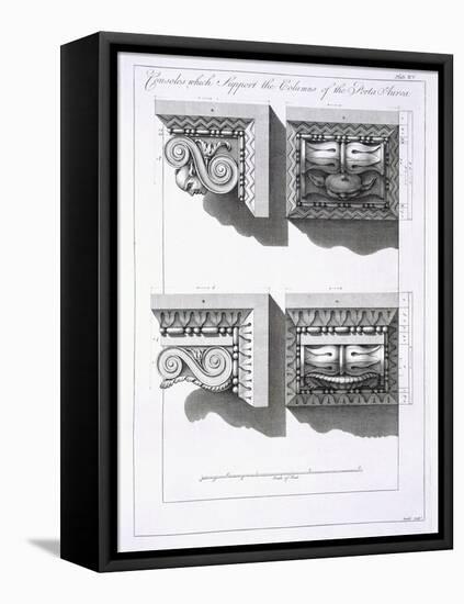 Consoles Which Support Columns of the Porta Aurea-Robert Adam-Framed Stretched Canvas