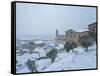 Consoli's Palace in winter, Gubbio, Umbria, Italy, Europe-Lorenzo Mattei-Framed Stretched Canvas