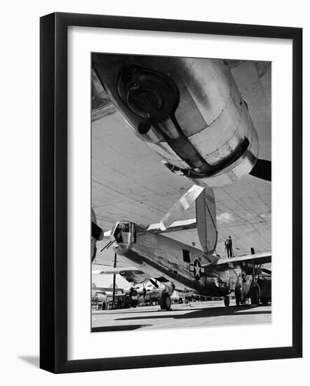 Consolidated Vultee B-24 under Construction at Consolidated Plant-Andreas Feininger-Framed Photographic Print