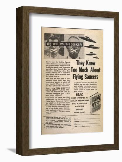 Conspiracy and Paranoia in the UFO Community-null-Framed Photographic Print