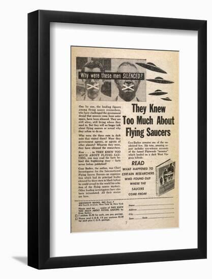 Conspiracy and Paranoia in the UFO Community-null-Framed Photographic Print