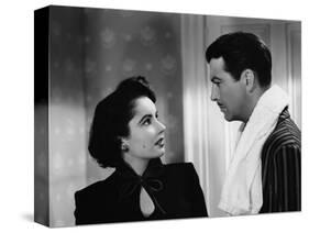 CONSPIRATOR, 1949 directed by VICTOR SAVILLE Elizabeth Taylor and Robert Taylor (b/w photo)-null-Stretched Canvas