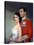 CONSPIRATOR, 1949 directed by VICTOR SAVILLE Elizabeth Taylor and Robert Taylor (photo)-null-Stretched Canvas