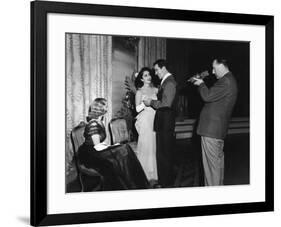 CONSPIRATOR, 1949 directed by VICTOR SAVILLE On the set, Honor Blackman, Elizabeth Taylor, Robert T-null-Framed Photo