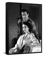 CONSPIRATOR, 1949 directed by VICTOR SAVILLE Robert Taylor / Elizabeth Taylor (b/w photo)-null-Framed Stretched Canvas