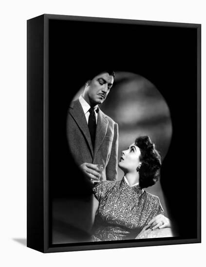 CONSPIRATOR, 1949 directed by VICTOR SAVILLE Robert Taylor / Elizabeth Taylor (b/w photo)-null-Framed Stretched Canvas