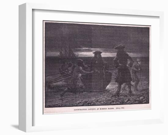 Conspirators Landing at Romney Marsh Ad 1696-Paul Hardy-Framed Giclee Print