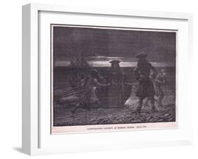 Conspirators Landing at Romney Marsh Ad 1696-Paul Hardy-Framed Giclee Print