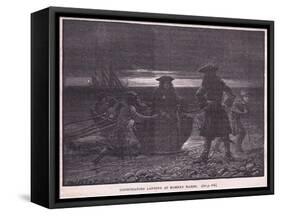 Conspirators Landing at Romney Marsh Ad 1696-Paul Hardy-Framed Stretched Canvas