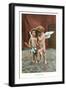Conspirators, Two Victorian Cupids-null-Framed Art Print