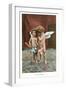 Conspirators, Two Victorian Cupids-null-Framed Art Print