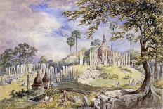 The Thuparama Dagoba at Anuradhapura, Sri Lanka, 1873 (Pencil, Pen, Ink, W/C)-Constance Frederica Gordon-Cumming-Mounted Giclee Print