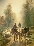 Cows at the Watering Hole, 1855-Constant-emile Troyon-Giclee Print
