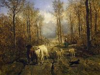 Landscape Showing Tobias and Angel-Constant Troyon-Giclee Print