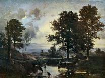 Landscape Showing Tobias and Angel-Constant Troyon-Giclee Print