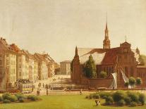 The Palace Square and Holmens Kirke, Copenhagen-Constantin Hansen-Framed Stretched Canvas