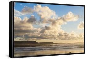Constantine Bay at Sunset, Cornwall, England, United Kingdom, Europe-Matthew-Framed Stretched Canvas