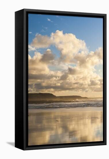 Constantine Bay at Sunset, Cornwall, England, United Kingdom, Europe-Matthew-Framed Stretched Canvas