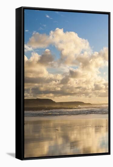 Constantine Bay at Sunset, Cornwall, England, United Kingdom, Europe-Matthew-Framed Stretched Canvas