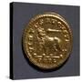 Constantine Great Aureus, Minted in Arles, France-null-Stretched Canvas